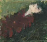 Alicja Wahl, W TRAWIE, 1996, pastel, gwasz, papier