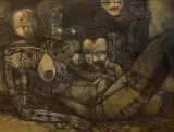 BEZ TYTUŁU by Zdzisław Beksiński, 1967, olej, płyta pilśniowa, offered Jun 2012