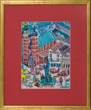 Kraków by Edward Dwurnik, 2012, gwasz, papier, sold May 2012