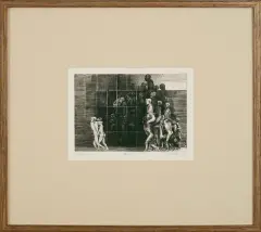 Jacek Gaj, Ucieczka, 1966, miedzioryt, papier