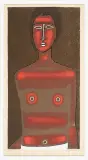 Półakt by Jerzy Nowosielski, 1997, serigrafia barwna, papier, sold May 2012
