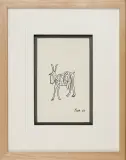 Jerzy Panek, Koza, 1967, tusz pióro, papier