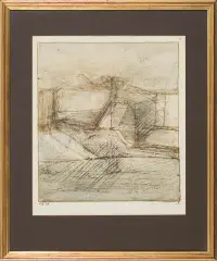 Bez tytułu by Jerzy Stajuda, akwarela, papier, sold May 2012