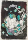 Feliks Krassowski, Kompozycja, monotypia, akwarela, papier