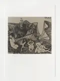Bachanalia z parą kochanków i sową by Pablo Picasso, litografia barwna, papier, offered Apr 2012
