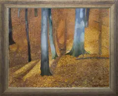Katarzyna Dobosz, Las jesienny, 2011, olej, płótno