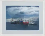 Anna Kozniewska, Kutry na Helu, pastel, papier