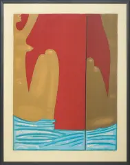 Jerzy Nowosielski, Akt z lustrem, 1998, serigrafia barwna, papier kremowy