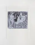 Dwie kobiety by Pablo Picasso, 1962, linoryt, papier, sold Mar 2012