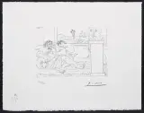 Pablo Picasso, Rzeźbiarz i modelka, 1933, serigrafia, papier