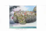 Bardzo tanie linie by Jacek Yerka, 2009, ołówek, kredki barwne, karton, sold Mar 2012