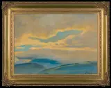 Julian Fałat, MGŁY. PEJZAŻ Z OKOLIC BYSTREJ, 1919, akwarela, pastel karton