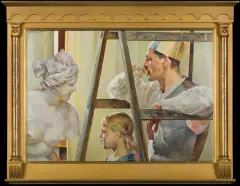 Jacek Malczewski, W PRACOWNI MALARZA, 1919, olej, tektura
