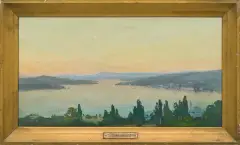 DNIEPR by Iwan Trusz, olej, tektura, sold Mar 2012