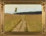Józef Rapacki, DROGA WŚRÓD ŁANÓW ZBOŻA. LATO, 1928, olej, płótno