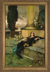Wilhelm Kotarbiński, W CISZY WIECZORNEJ. ZADUMANA, ok. 1900, olej, płótno