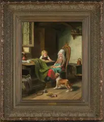 Jan Walraven, MIŁE POPOŁUDNIE, olej, płótno