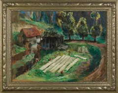 Aleksander Jędrzejewski, BIELENIE PŁÓTNA, 1935, olej, płótno