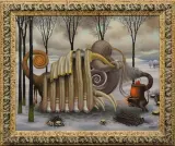 SEZON GRZEWCZY by Jacek Yerka, 2011, akryl, płótno, sold Mar 2012