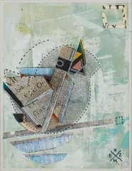 Daniel Chazme Kaliński, Bez tytułu, 2011, collage, papier naklejony na płótno