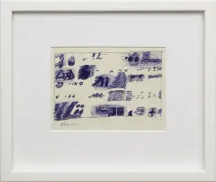Bez tytułu by Jan Tarasin, długopis, papier kremowy, sold Feb 2012