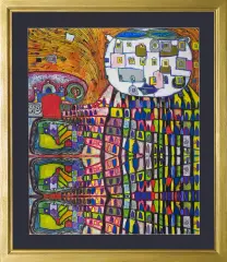 Hauskatze by Friedensreich Hundertwasser, offset barwny, papier, sold Jan 2012