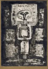 Figura osiowa by Jan Lebensztejn, tusz pióro, pędzel, papier milimetrowy, sold Jan 2012