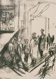 Feliks Topolski, KINO SZKARPA, litografia, papier