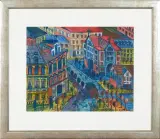 Wałbrzych by Edward Dwurnik, 1997, gwasz, papier, sold Dec 2011