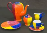 Leon Tarasewicz, ZESTAW DO KAWY DLA 4 OSÓB, porcelana