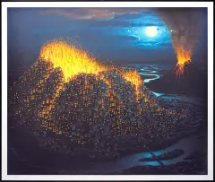 ERUPCJA by Jacek Yerka, 1994, giclée, papier, sold Dec 2011