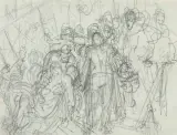 Jan Matejko, RYSUNEK DWUSTRONNY, 1860, ołówek, papier