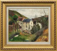 Louis Neillot, PEJZAŻ Z DOMEM W DOLINIE, 1925, olej, płótno