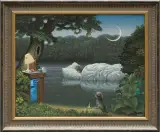 KIESZONKOWA DŻUNGLA - SEN by Jacek Yerka, 2011, akryl, płótno, sold Dec 2011