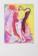 Arabska noc by Marc Chagall, litografia barwna, papier, sold Nov 2011