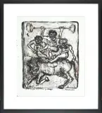 Eugeniusz Markowski, Nie nogą. Nie na jednego, 1985, gwasz, tusz pędzel, folia plastikowa na papierze