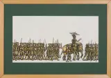 Roman Opałka, Ilustracja do Skamieniałego statku, 1967, tempera, papier