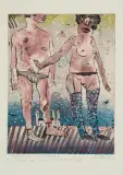 Jacek Sroka, Temptation of St. Anthony, 1984, akwaforta, akwatinta barwna, papier