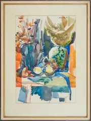 Juliusz Joniak, Martwa natura z owocami, 1981, akwarela, papier