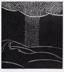 Stasys Krasauskas, Obfitość, 1966, linoryt, papier