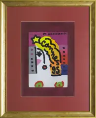 Cannes by Jan Mlodozeniec, 1995, gwasz, papier, sold Oct 2011