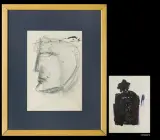 Roman Opałka, Szkic dwustronny, 1958, węgiel, papier