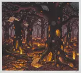 Jesień by Jacek Yerka, 2002, giclée, papier, sold Oct 2011