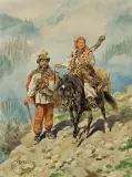 Juliusz Kossak, HUCULI NA GÓRSKIEJ DRODZE