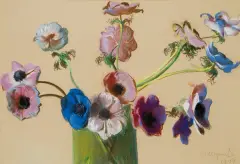 Leon Wyczółkowski, ANEMONY, 1904, pastel, papier