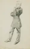 Józef Mehoffer, STANISŁAW WYSPIAŃSKI, 1893, ołówek, papier