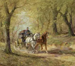 Wilhelm Westerop, W PODRÓŻY, olej, płótno
