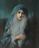 Jan Styka, MADONNA, 1906, olej, tektura