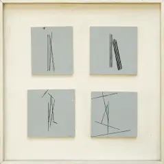 RELIEF by Henryk Stażewski, 1980, tempera, płyta pilśniowa, offered Oct 2011
