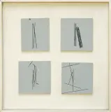 Henryk Stażewski, RELIEF, 1980, tempera, płyta pilśniowa